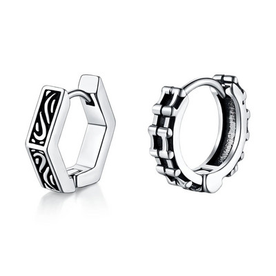 Vnox Retro trikampio lanko auskarai vyrams tėtis vyras vaikinas, nerūdijančio plieno Nauji gotikiniai geometriniai ausų dovanos papuošalai