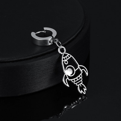 Punk Mens Long Stick Ear Stud Set Mustad kõrvarõngad Kingitus poiss-sõbrale Ehted Ööklubi baari kõrvarõngas