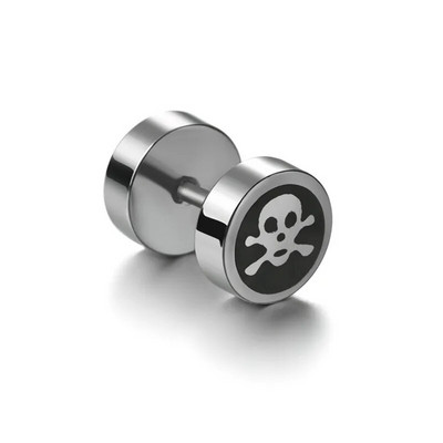 Punk Mens Long Stick Ear Stud Set Mustad kõrvarõngad Kingitus poiss-sõbrale Ehted Ööklubi baari kõrvarõngas