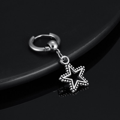 Punk Mens Long Stick Ear Stud Set Mustad kõrvarõngad Kingitus poiss-sõbrale Ehted Ööklubi baari kõrvarõngas