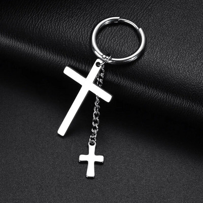 Punk Mens Long Stick Ear Stud Set Mustad kõrvarõngad Kingitus poiss-sõbrale Ehted Ööklubi baari kõrvarõngas