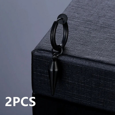 Punk Street σκουλαρίκια από ανοξείδωτο ατσάλι για άνδρες Γυναικεία Unisex μη τρυπημένα σκουλαρίκια κλιπ αυτιών