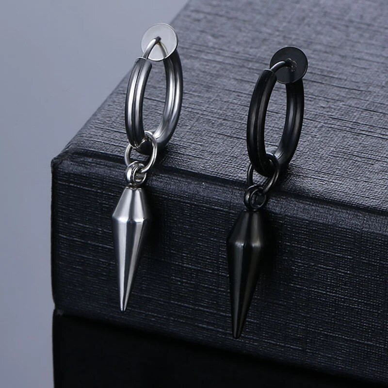 Punk Street σκουλαρίκια από ανοξείδωτο ατσάλι για άνδρες Γυναικεία Unisex μη τρυπημένα σκουλαρίκια κλιπ αυτιών