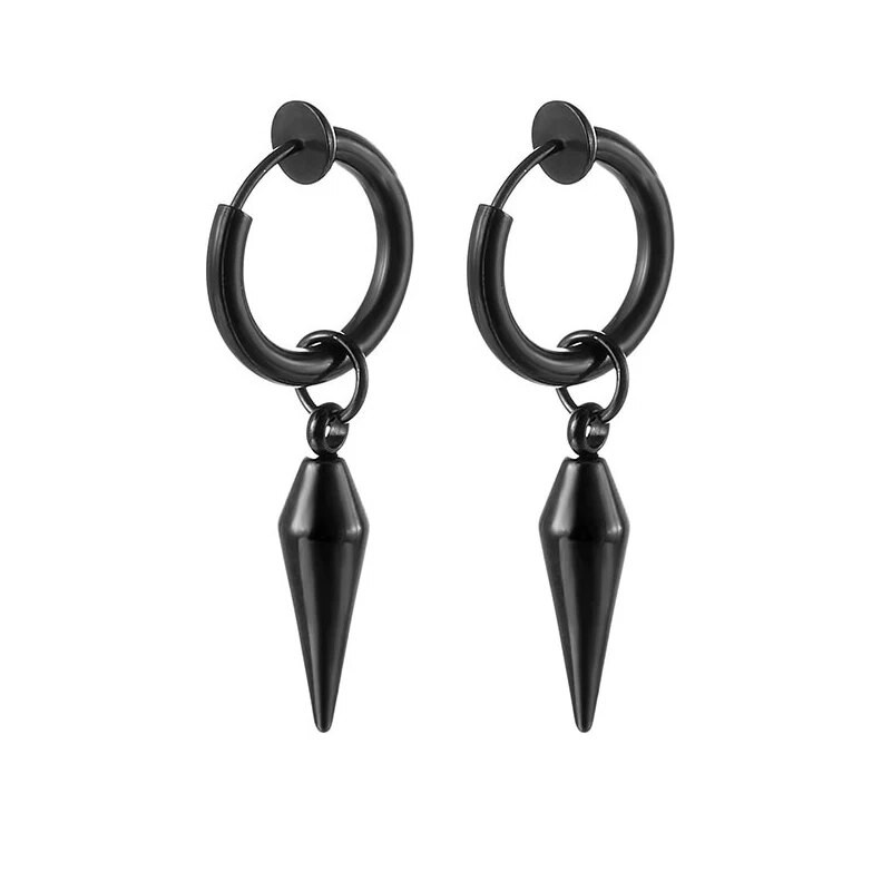 Punk Street σκουλαρίκια από ανοξείδωτο ατσάλι για άνδρες Γυναικεία Unisex μη τρυπημένα σκουλαρίκια κλιπ αυτιών