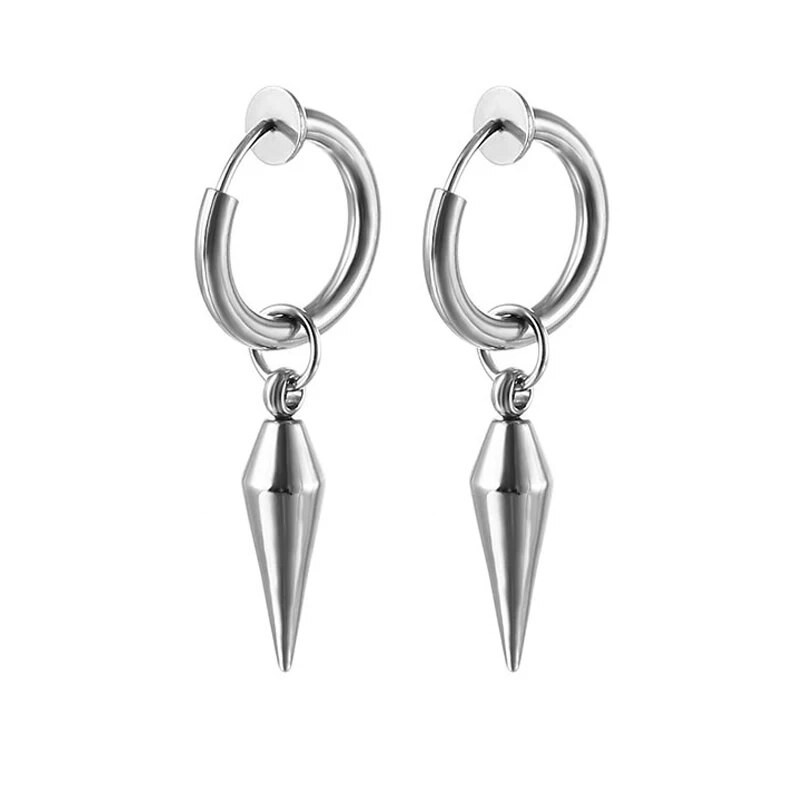 Punk Street σκουλαρίκια από ανοξείδωτο ατσάλι για άνδρες Γυναικεία Unisex μη τρυπημένα σκουλαρίκια κλιπ αυτιών