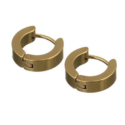 Sauvoo 1 Pair Punk Μαύρο Ανοξείδωτο Σκουλαρίκι Piercing στρογγυλό ουδέτερο σκουλαρίκι για γυναίκες Ανδρικά κοσμήματα μόδας Gouden Oorringen