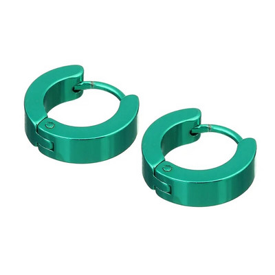 Sauvoo 1 Pair Punk Μαύρο Ανοξείδωτο Σκουλαρίκι Piercing στρογγυλό ουδέτερο σκουλαρίκι για γυναίκες Ανδρικά κοσμήματα μόδας Gouden Oorringen