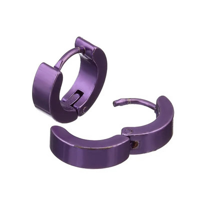 Sauvoo 1 Pair Punk Μαύρο Ανοξείδωτο Σκουλαρίκι Piercing στρογγυλό ουδέτερο σκουλαρίκι για γυναίκες Ανδρικά κοσμήματα μόδας Gouden Oorringen