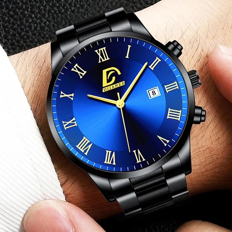 reloj hombre modni muški satovi luksuzni kalendar od nehrđajućeg čelika kvarcni ručni sat muški poslovni narukvice sat montre homme