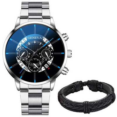 Ανδρικά ρολόγια ημερολογίου μόδας 2022 Ανδρικά επαγγελματικά ρολόγια χειρός από χαλαζία από ανοξείδωτο ατσάλι Ανδρικό δερμάτινο βραχιόλι ρολόι relogio masculino