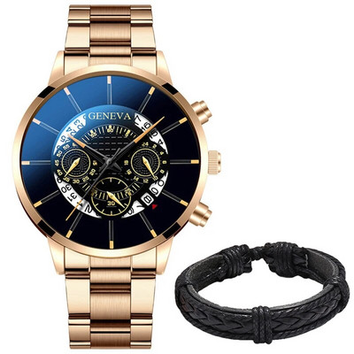 Ανδρικά ρολόγια ημερολογίου μόδας 2022 Ανδρικά επαγγελματικά ρολόγια χειρός από χαλαζία από ανοξείδωτο ατσάλι Ανδρικό δερμάτινο βραχιόλι ρολόι relogio masculino