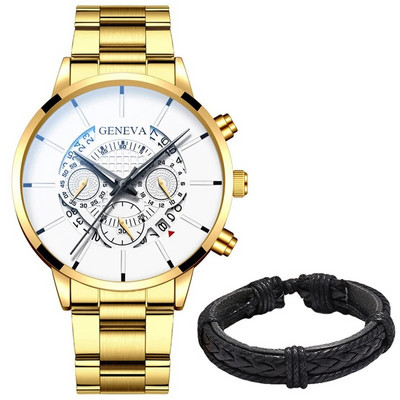 Ανδρικά ρολόγια ημερολογίου μόδας 2022 Ανδρικά επαγγελματικά ρολόγια χειρός από χαλαζία από ανοξείδωτο ατσάλι Ανδρικό δερμάτινο βραχιόλι ρολόι relogio masculino