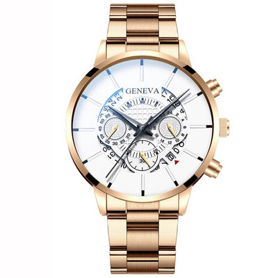 Ανδρικά ρολόγια ημερολογίου μόδας 2022 Ανδρικά επαγγελματικά ρολόγια χειρός από χαλαζία από ανοξείδωτο ατσάλι Ανδρικό δερμάτινο βραχιόλι ρολόι relogio masculino