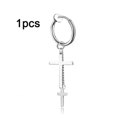 Rinhoo 1vnt nerūdijančio plieno kryžminė kaukolė Star Scorpion Kutas Grandininiai auskarai Auskarai Moterims Vyriški madingi hiphopo papuošalai