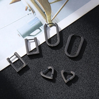 Rinhoo 1 τεμ. Γεωμετρικά Unisex Punk Rock σκουλαρίκια για άντρες Γυναικεία σκουλαρίκια από ανοξείδωτο ατσάλι Σκουλαρίκια με καρφιά αυτιού Push-Back Κοσμήματα δώρο