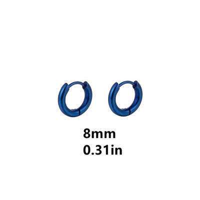 Plave jednostavne naušnice od nehrđajućeg čelika za žene muškarce Nakit za bušenje ušiju hrskavice Naušnice