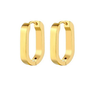 Geomeetrilised U-kujulised roostevabast terasest kõrvarõngad naistele Meeste punki rippuvad augustamiskõrvarõngad