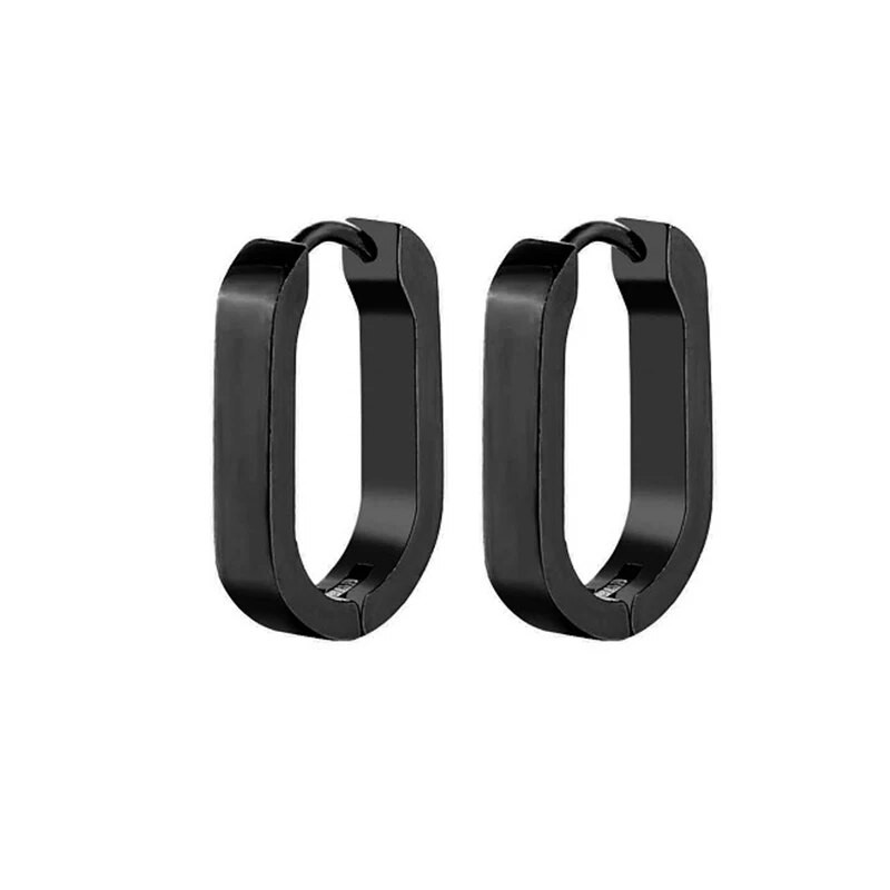 Geomeetrilised U-kujulised roostevabast terasest kõrvarõngad naistele Meeste punki rippuvad augustamiskõrvarõngad