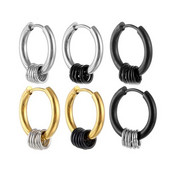 Cercei simpli Huggie Hoop Pentru Femei Bărbați Cercei rotund din oțel inoxidabil chirurgical