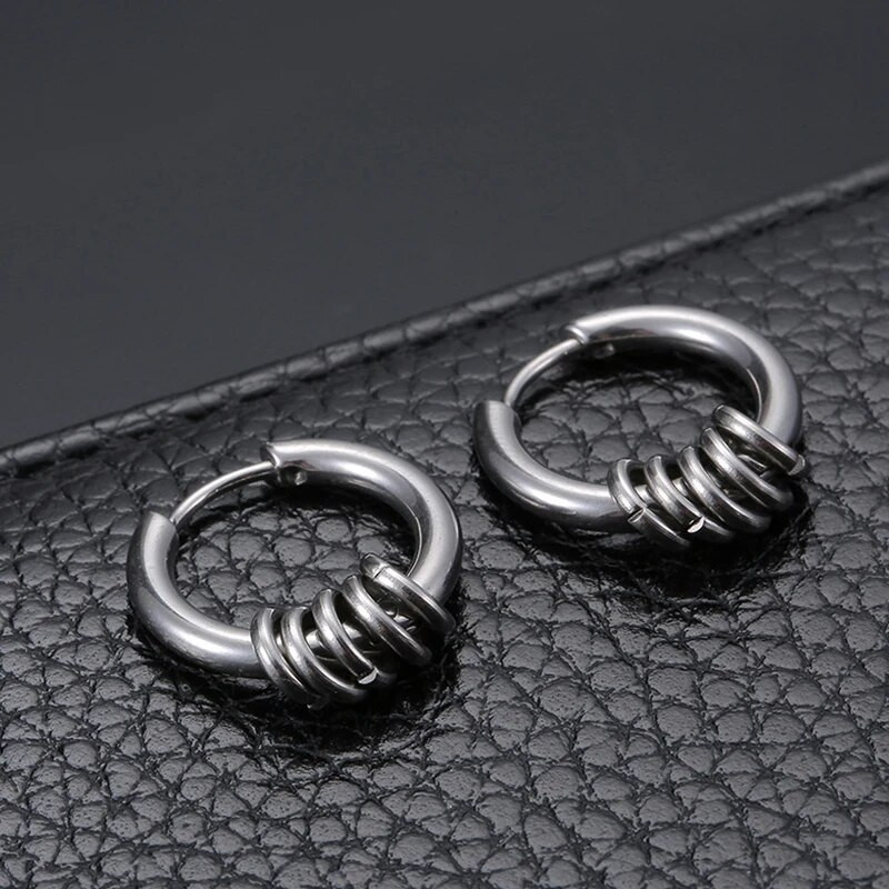 Απλά σκουλαρίκια Huggie Hoop για Γυναικεία Ανδρικά Χειρουργικά Στρογγυλά Σκουλαρίκια από ανοξείδωτο ατσάλι