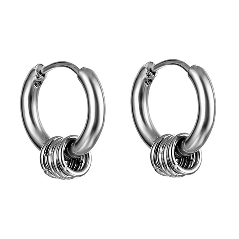 Απλά σκουλαρίκια Huggie Hoop για Γυναικεία Ανδρικά Χειρουργικά Στρογγυλά Σκουλαρίκια από ανοξείδωτο ατσάλι