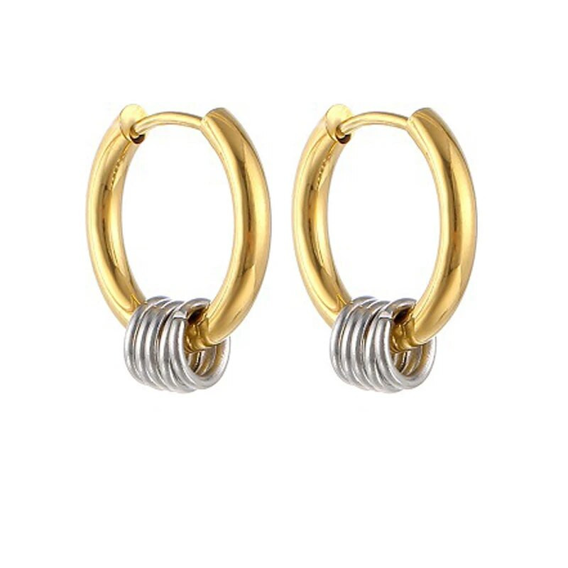 Απλά σκουλαρίκια Huggie Hoop για Γυναικεία Ανδρικά Χειρουργικά Στρογγυλά Σκουλαρίκια από ανοξείδωτο ατσάλι