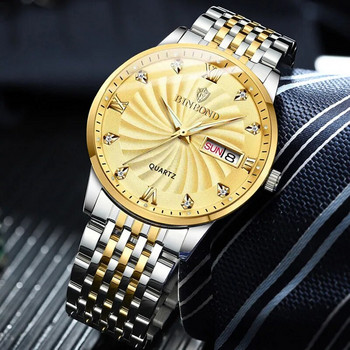 Моден мъжки часовник Топ марка Луксозен водоустойчив светещ ръчен часовник Мъжки часовници Спортни кварцови дата Седмица