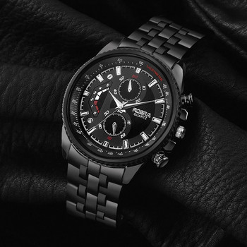 Ανδρικά ρολόγια χαλαζία Πολυτελή Μαύρα Cool Casual Relojes Επαγγελματικό ρολόι χειρός από ανοξείδωτο ατσάλι Ανδρικό ρολόι Masculino Relogio
