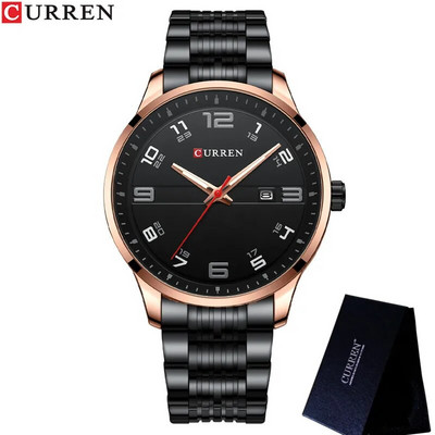 „CURREN Sport“ vyriškas laikrodis Aukščiausios klasės prabangus žalias karinis verslo vandeniui atsparus vyriškas laikrodis iš nerūdijančio plieno kvarcinis vyriškas rankinis laikrodis 8411