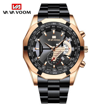 2023 Нови мъжки спортни часовници Модни неръждаеми стоманени луксозни светещи водоустойчиви календарни кварцови мъжки часовници Relogio Masculino