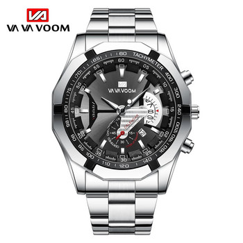 2023 Нови мъжки спортни часовници Модни неръждаеми стоманени луксозни светещи водоустойчиви календарни кварцови мъжки часовници Relogio Masculino