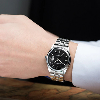 Relogio Masculino Мъжки часовници Топ марка Луксозен бизнес часовник за мъже Стоманен водоустойчив часовник с дата Мъжки обикновен кварцов ръчен часовник