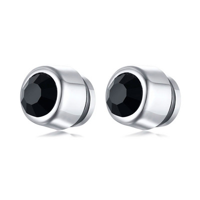 Vnox 1 τεμάχιο/ζεύγος Ανδρικά ροκ γοτθικά σκουλαρίκια μονόπετρα καρφιά, αντιαλλεργικό αξεσουάρ κλιπ αυτιού από ανοξείδωτο ατσάλι, χωρίς τρύπημα