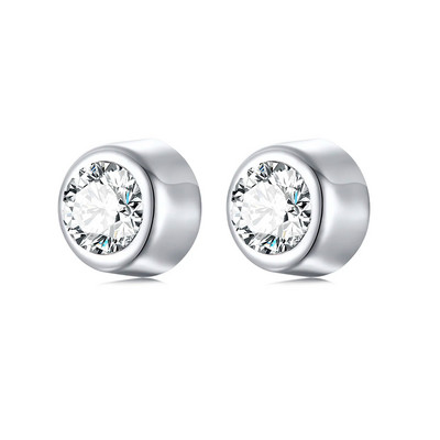 Vnox 1 τεμάχιο/ζεύγος Ανδρικά ροκ γοτθικά σκουλαρίκια μονόπετρα καρφιά, αντιαλλεργικό αξεσουάρ κλιπ αυτιού από ανοξείδωτο ατσάλι, χωρίς τρύπημα