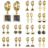 2023 New Arrival Κορεατικά Απλή ιδιοσυγκρασία Γεωμετρικά τετράγωνα ερωτικά κρεμαστά σκουλαρίκια για γυναικεία αξεσουάρ κοσμημάτων μόδας