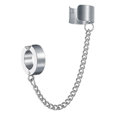 Cross Tassel Punk Σκουλαρίκια Γυναικεία Σκουλαρίκια με καρφιά με κλιπ Christian Gothic Hip Hop Κοσμήματα μεταλλική αλυσίδα Δαχτυλίδι αυτί Σκουλαρίκια ανδρικά