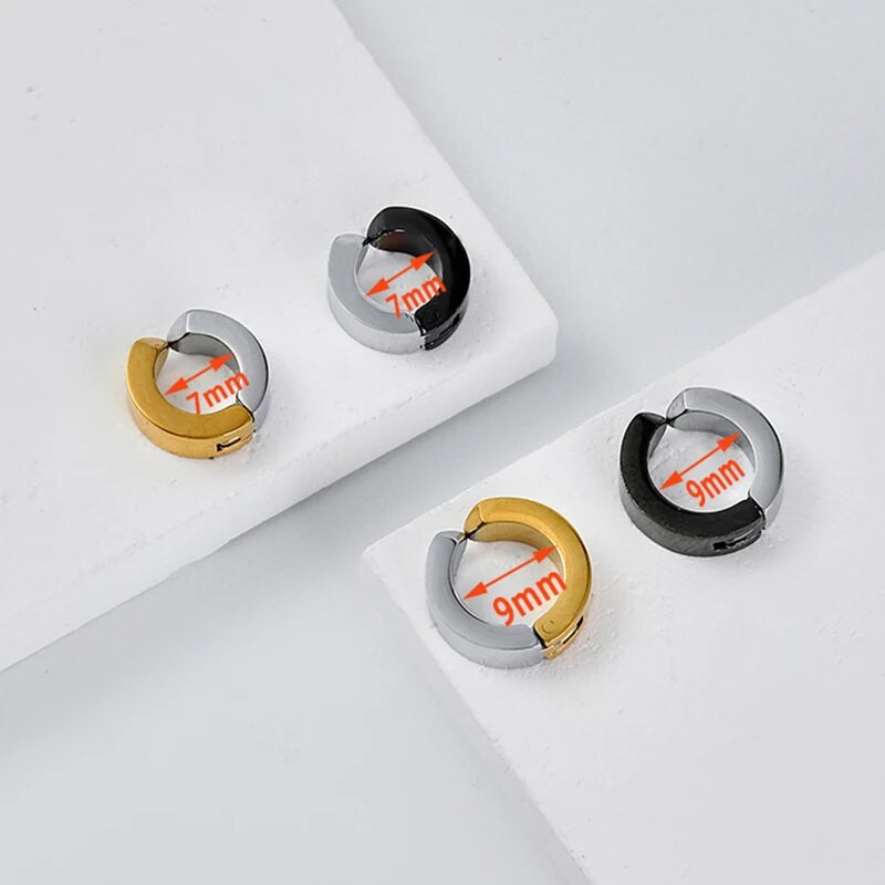 Gatvės hiphopo nepraveriantis nerūdijančio plieno auskarai ausų segtukas ausų kaulas be ausies skylutės vyriški auskarai papuošalai