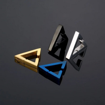 Γεωμετρικά τριγωνικά σκουλαρίκια με κλιπ από ανοξείδωτο ατσάλι για γυναίκες Ανδρικά πανκ vintage σκουλαρίκι που δεν τρυπούν για κορίτσια Κοσμήματα για πάρτι