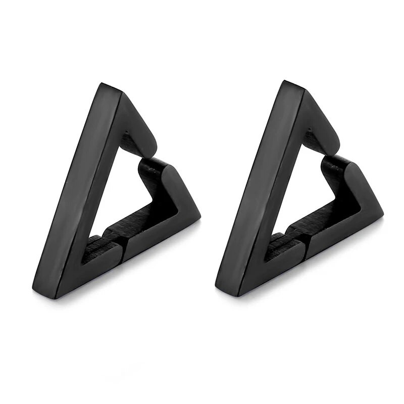 Γεωμετρικά τριγωνικά σκουλαρίκια με κλιπ από ανοξείδωτο ατσάλι για γυναίκες Ανδρικά πανκ vintage σκουλαρίκι που δεν τρυπούν για κορίτσια Κοσμήματα για πάρτι