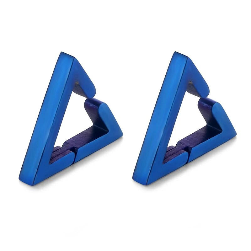 Γεωμετρικά τριγωνικά σκουλαρίκια με κλιπ από ανοξείδωτο ατσάλι για γυναίκες Ανδρικά πανκ vintage σκουλαρίκι που δεν τρυπούν για κορίτσια Κοσμήματα για πάρτι