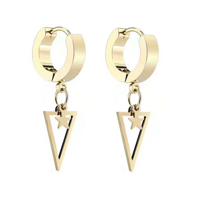 Euroopa Ameerika titaanterasest geomeetriline kolmnurkne kõrvarõngas täht roostevabast terasest kõrvarõngad kunstlikud ehted