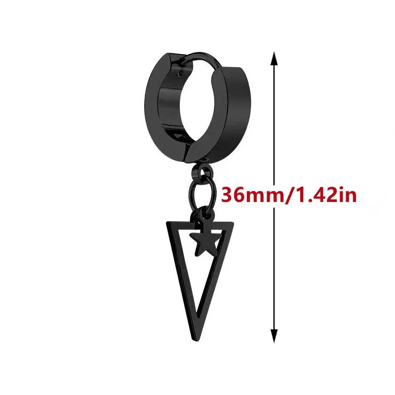 Euroopa Ameerika titaanterasest geomeetriline kolmnurkne kõrvarõngas täht roostevabast terasest kõrvarõngad kunstlikud ehted