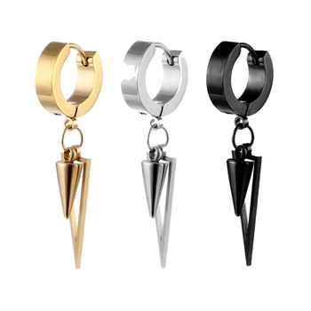 Unisex Punk Drop σκουλαρίκια για γυναίκες Ανδρικά κοσμήματα αξεσουάρ από ανοξείδωτο ατσάλι γεωμετρικό τρίγωνο σκουλαρίκι δώρο