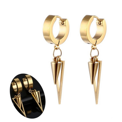 Unisex Punk Drop σκουλαρίκια για γυναίκες Ανδρικά κοσμήματα αξεσουάρ από ανοξείδωτο ατσάλι γεωμετρικό τρίγωνο σκουλαρίκι δώρο