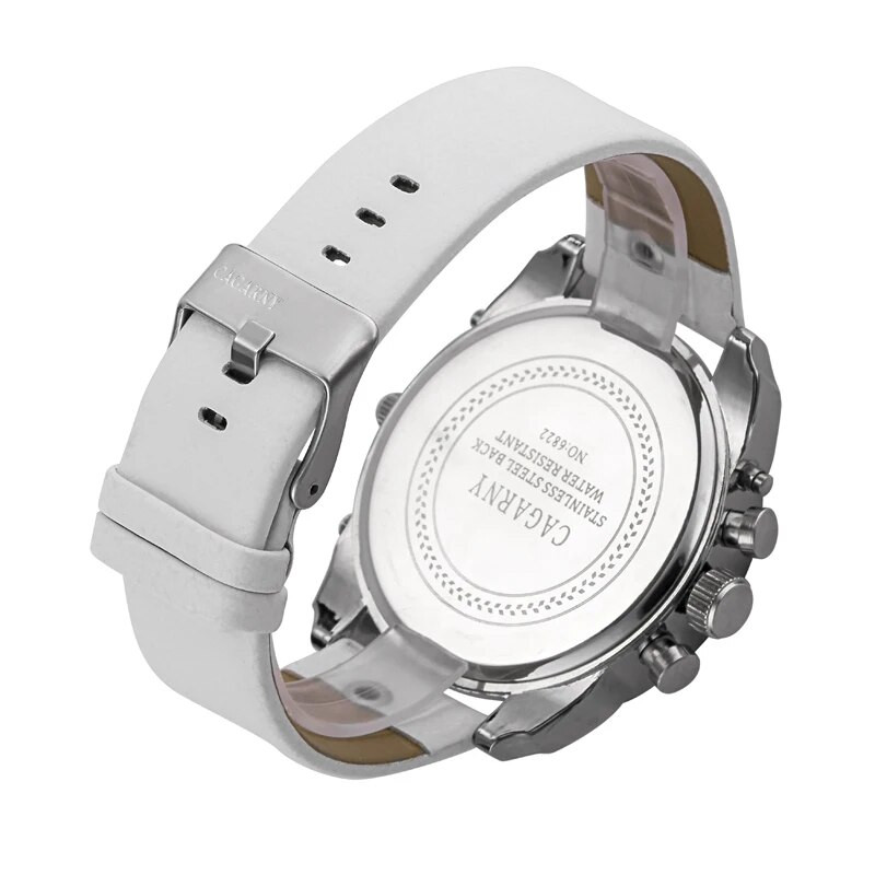 Ρολόι Ανδρικό πολυτελές δερμάτινο βραχιόλι Ανδρικά ρολόγια Daul Time Zones Ημερομηνία Στρατιωτικά ηλεκτρονικά ρολόγια Sports Relogio Masculino Erkek Cagarny