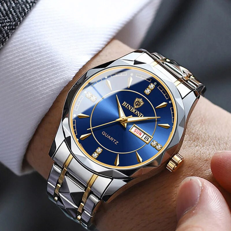 BINBONG ärikell meeste sõjakindel meeste spordikell parima kaubamärgiga luksuslik meeste kvartsist käekell Relogio Masculino B5552