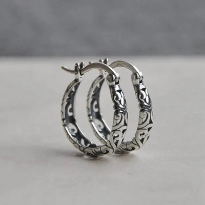 Madingi sidabru padengti subtilūs tuščiaviduriai gėlių auskarai hipoalerginiai auskarai moterims žavūs atsitiktiniai vakarėlio papuošalai jubiliejaus proga