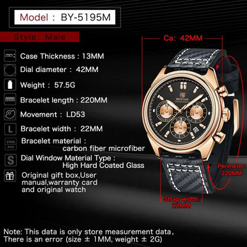 BENYAR 2023 Нови мъжки часовници Луксозна марка Хронограф Мъжки спортни часовници Водоустойчив кварцов часовник от неръждаема стомана Relojes Hombre