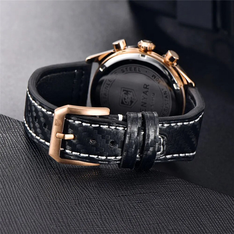 BENYAR 2023 uued kellad meeste luksusbrändi Chronograph meeste spordikellad veekindlad roostevabast terasest kvartskellad Relojes Hombre