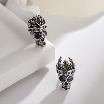 Λεπτά γυαλιστερά ζιργκόν γοτθικά σκουλαρίκια ανδρικά γυναικεία κοσμήματα για αποκριάτικο ροκ πάρτι